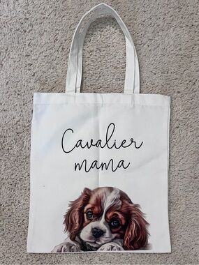 Cavalier King Charles Canvas Tote New